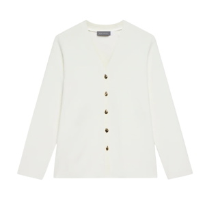 Mint Velvet Cream V Neck Longline Cardigan